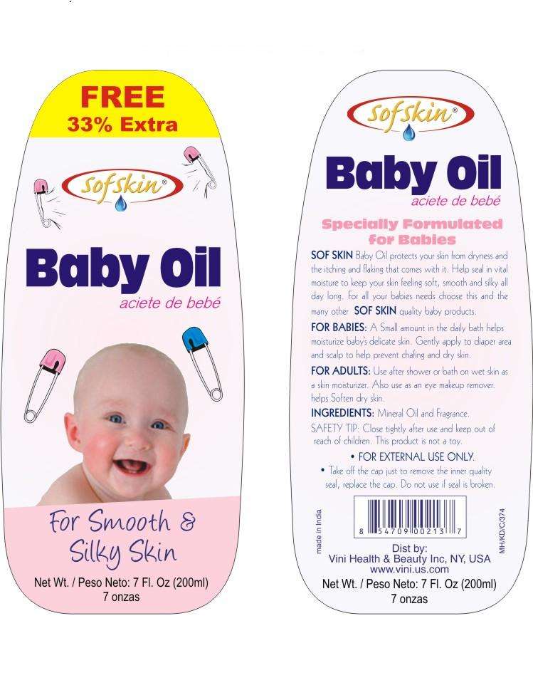 Sof Skin  Baby Oil