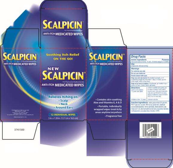 Scalpicin Medicated Wipes