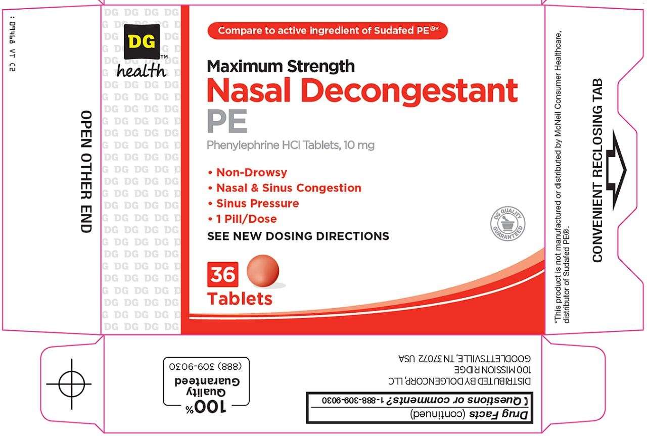 DG Health nasal decongestant pe