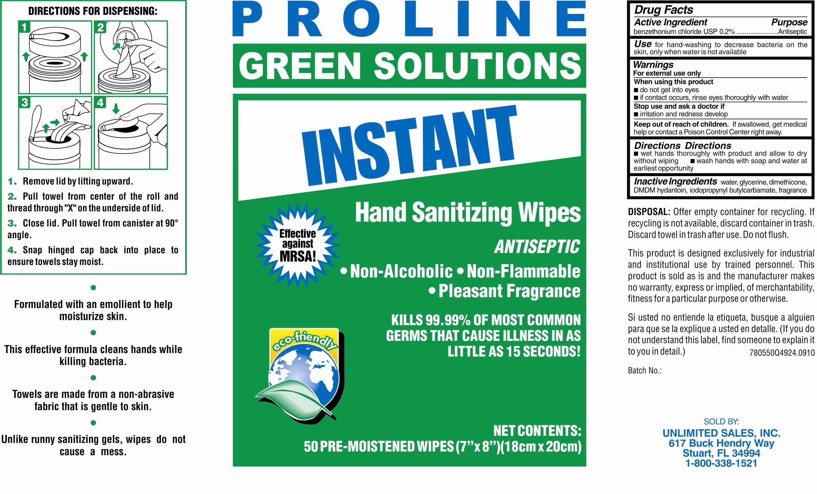 Instant Hand Sanitizing Wipes