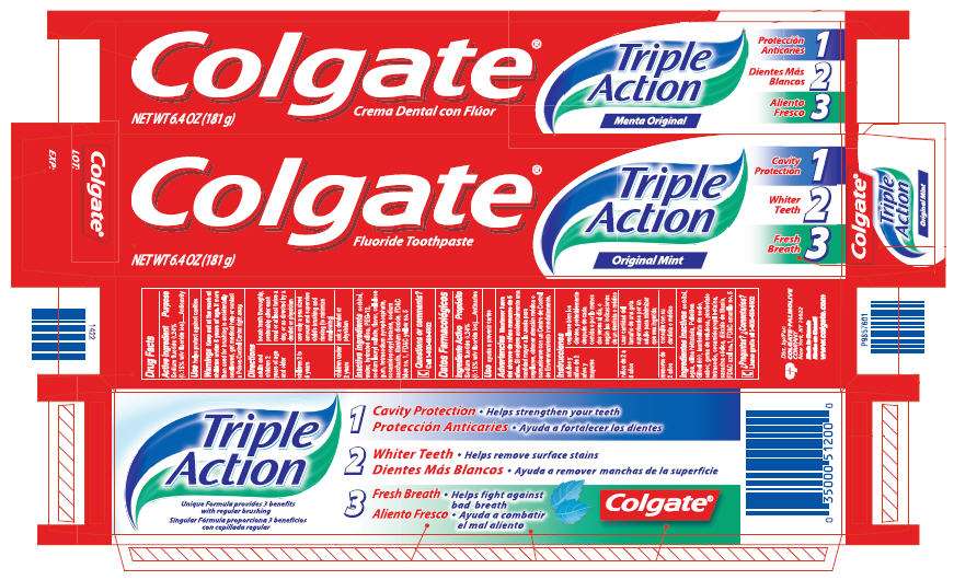 Colgate Triple Action Original Mint Fluoride