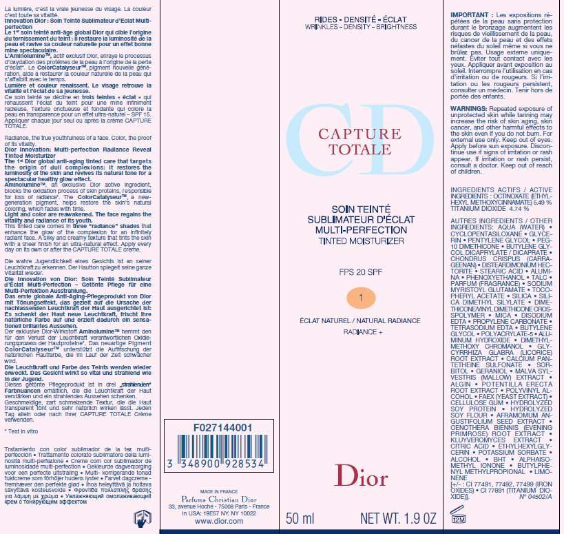 CD - Dior Multi-perfection Tinted Moisturizer Natural Radiance 1 - SPF 20