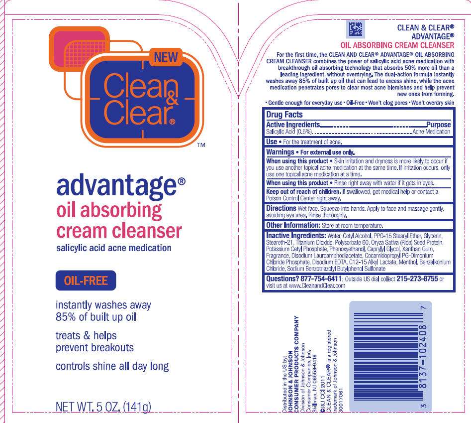 Clean and Clear Advantage Oil Absorbing  Cleanser