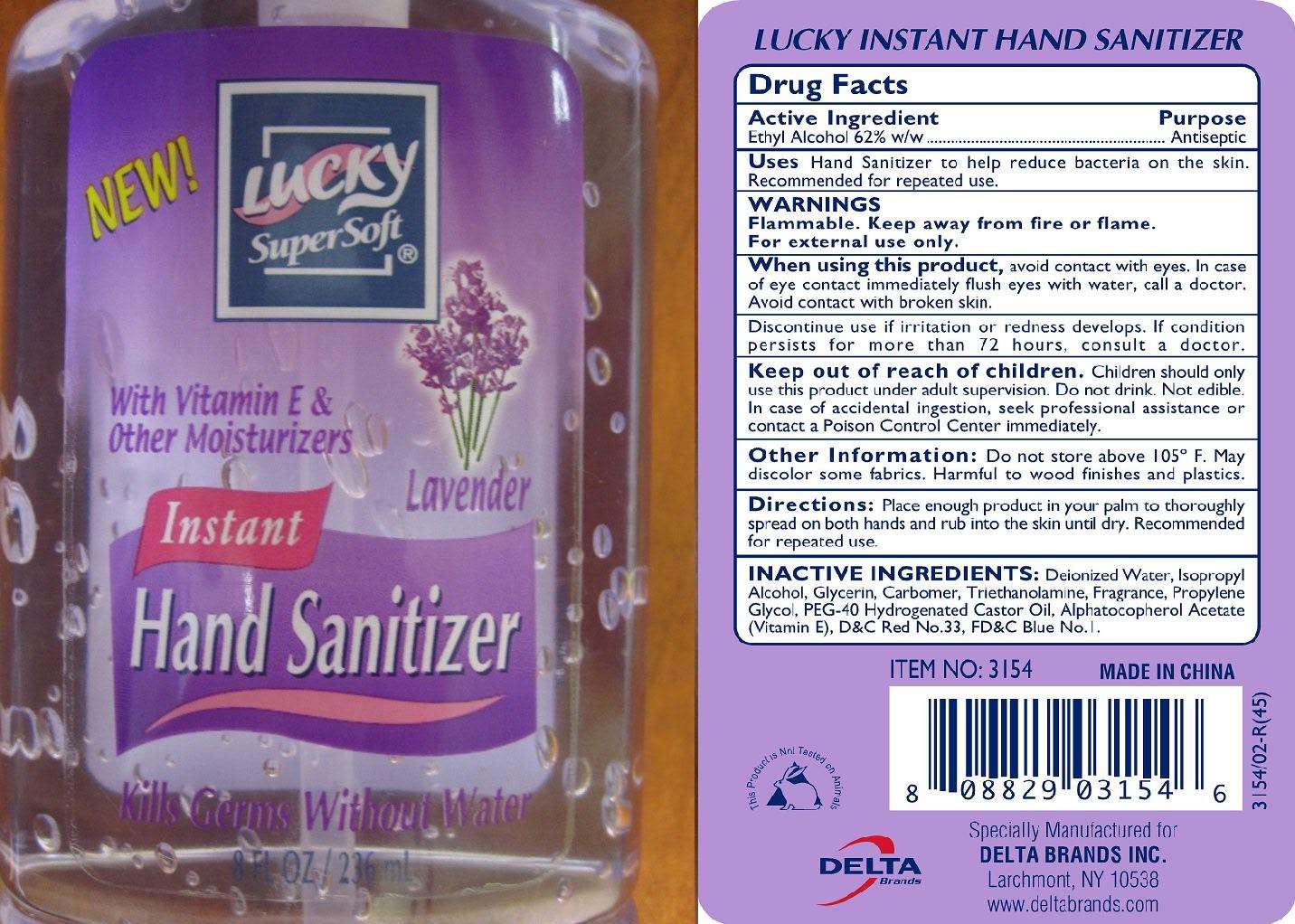 Lucky Instant Hand Sanitizer with Vitamin E