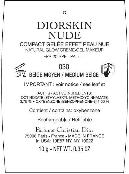 Diorskin Nude Natural Glow Makeup 030 Medium Beige