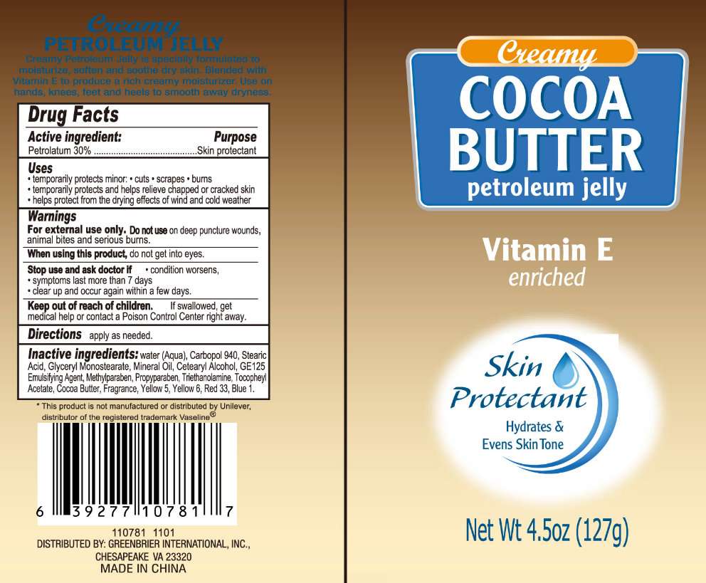 Creamy Cocoa Butter Petroleum