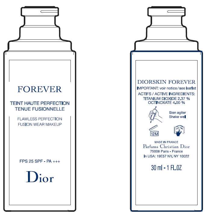 CD DiorSkin Forever Flawless Perfection Fusion Wear Makeup SPF 25 - 020