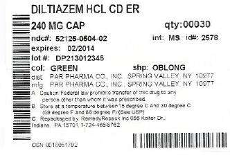 Diltiazem HydrochlorideExtended Release