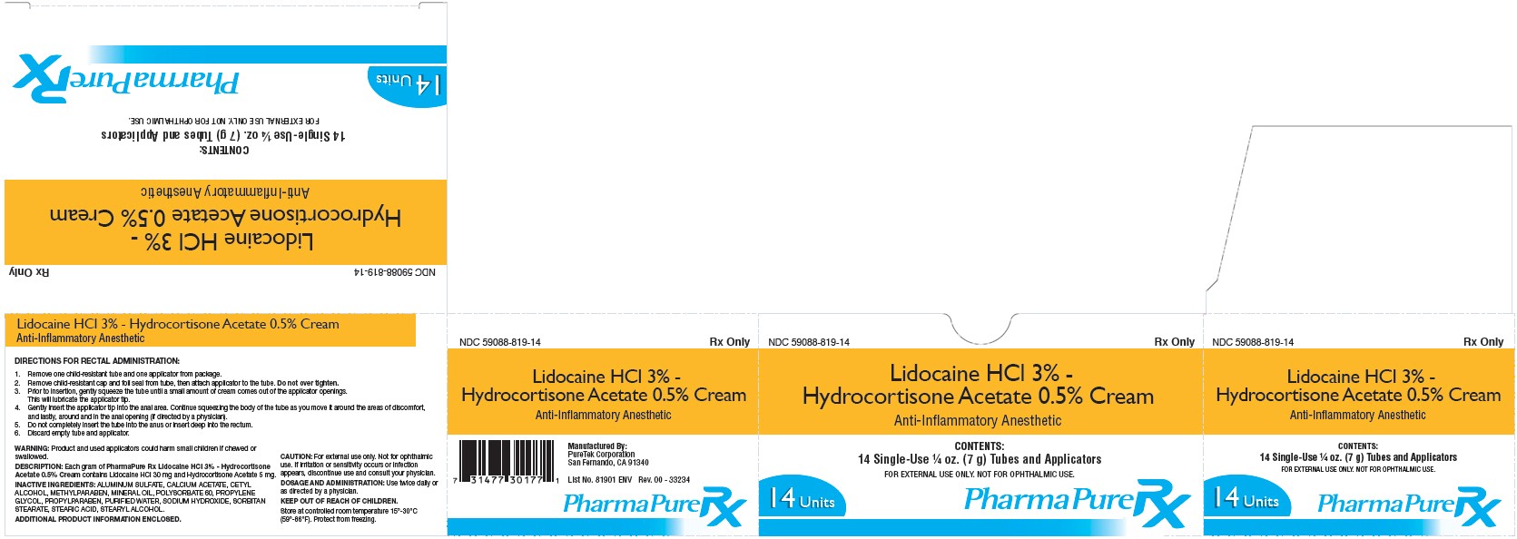 Lidocaine HCl  - Hydrocortisone Acetate