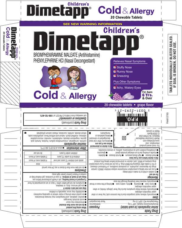 CHILDRENS DIMETAPP COLD AND ALLERGY