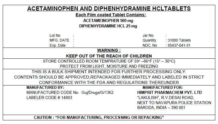 ACETAMINOPHEN AND DIPHENHYDRAMINE HYDROCHLORIDE