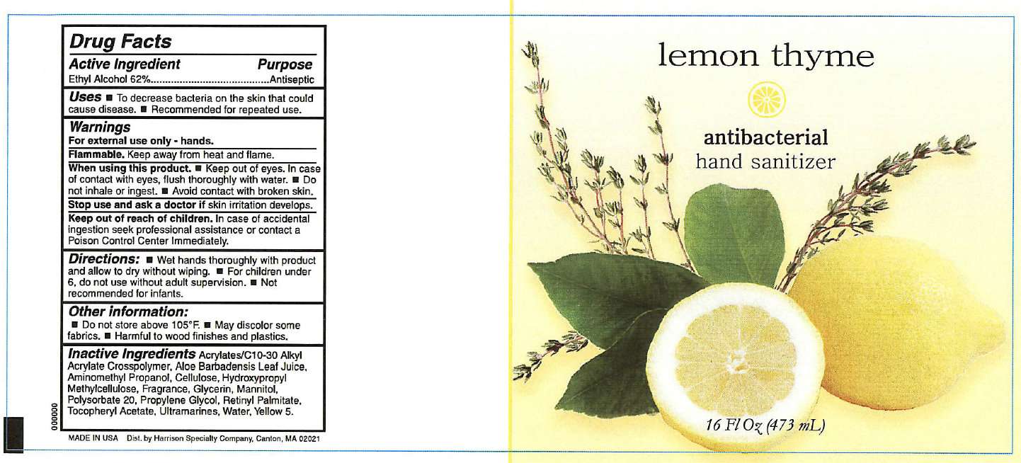 Lemon Thyme Antibacterial Hand Sanitizer