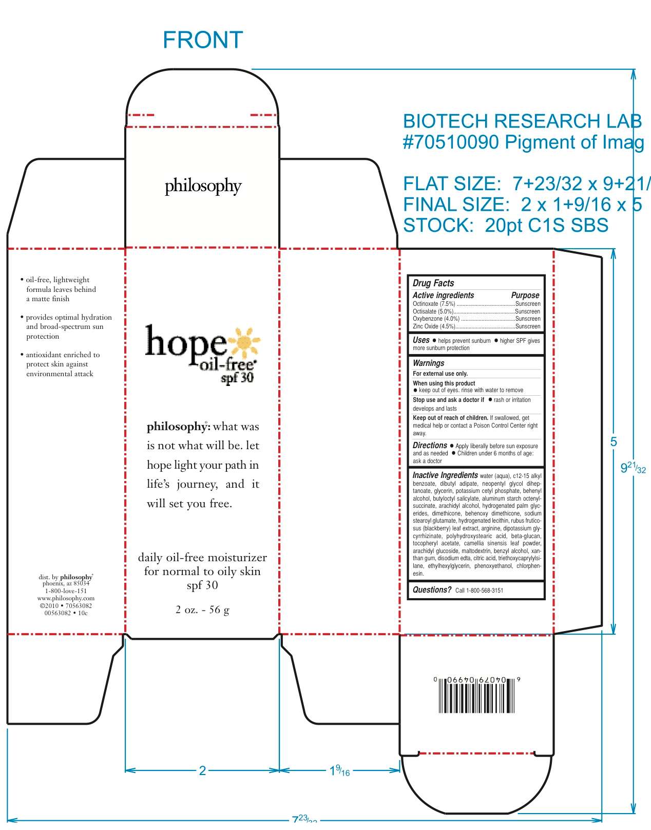 Hope Oil Free Moisturizer SPF 30