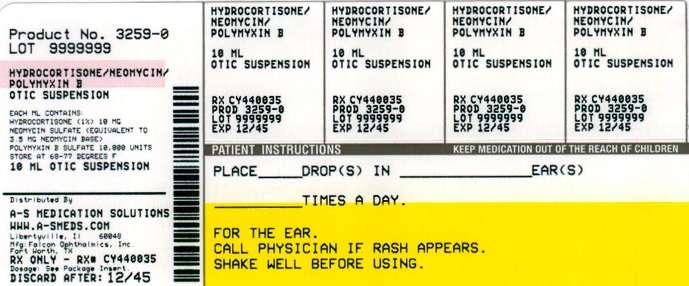 Neomycin and Polymyxin B Sulfates and Hydrocortisone