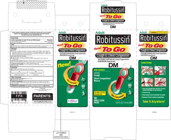 ROBITUSSIN TO GO COUGH AND CHEST CONGESTION DM