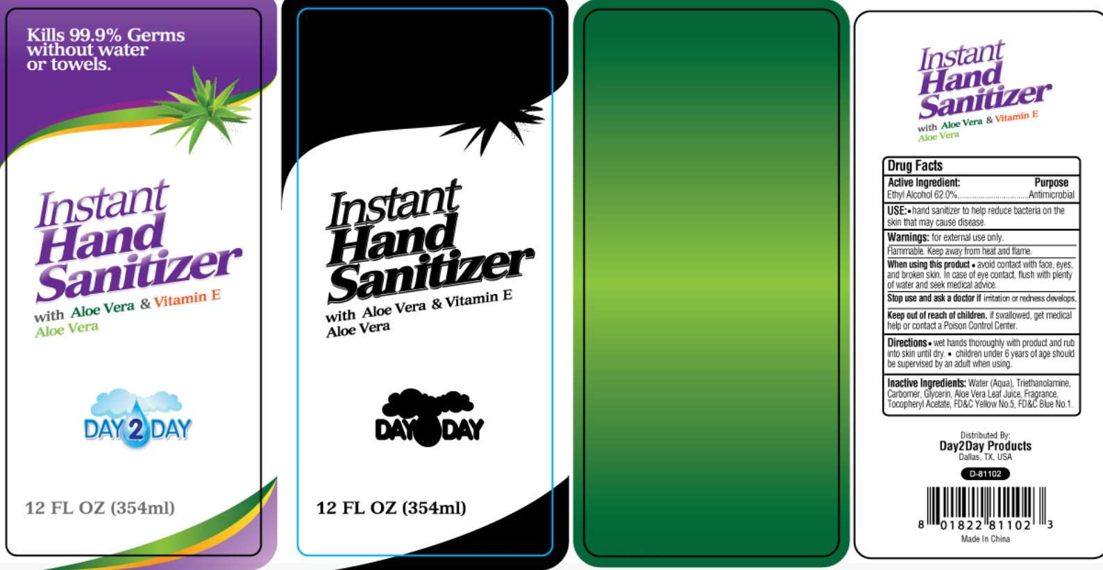 Instant Hand Sanitizer Original With Aloe Vera And Vitamin E