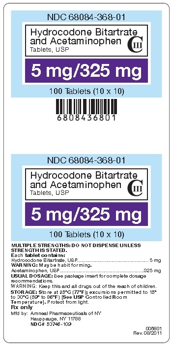 Hydrocodone Bitartrate and Acetaminophen