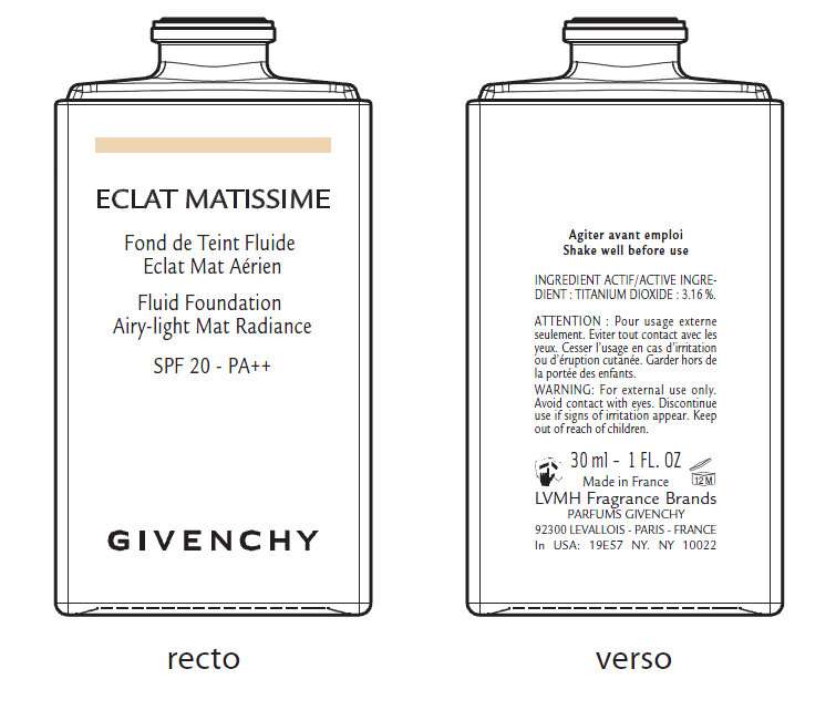 Givenchy Fluid Foundation Airy-light Mat Radiance SPF 20 Tint 6