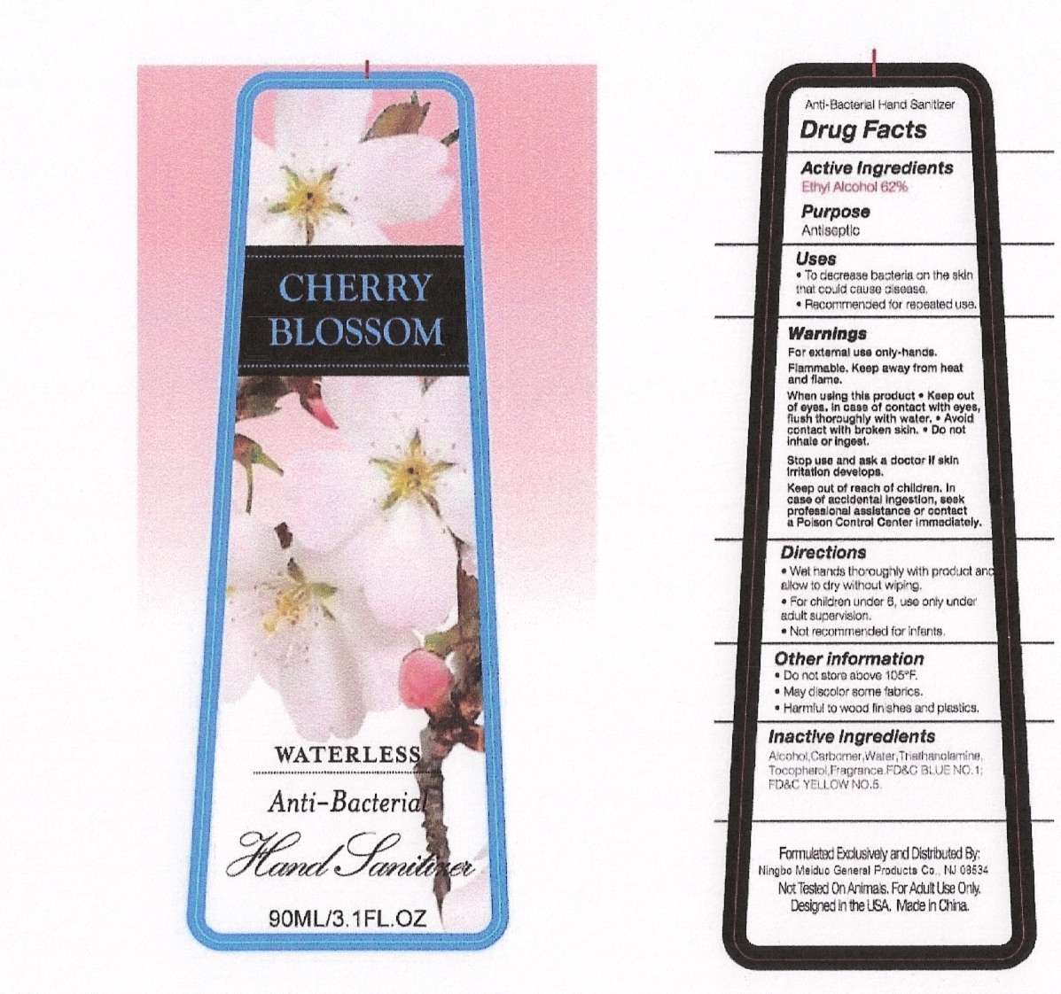 Cherry Blossom Waterless Anti-Antibateria Hand Sanitizer