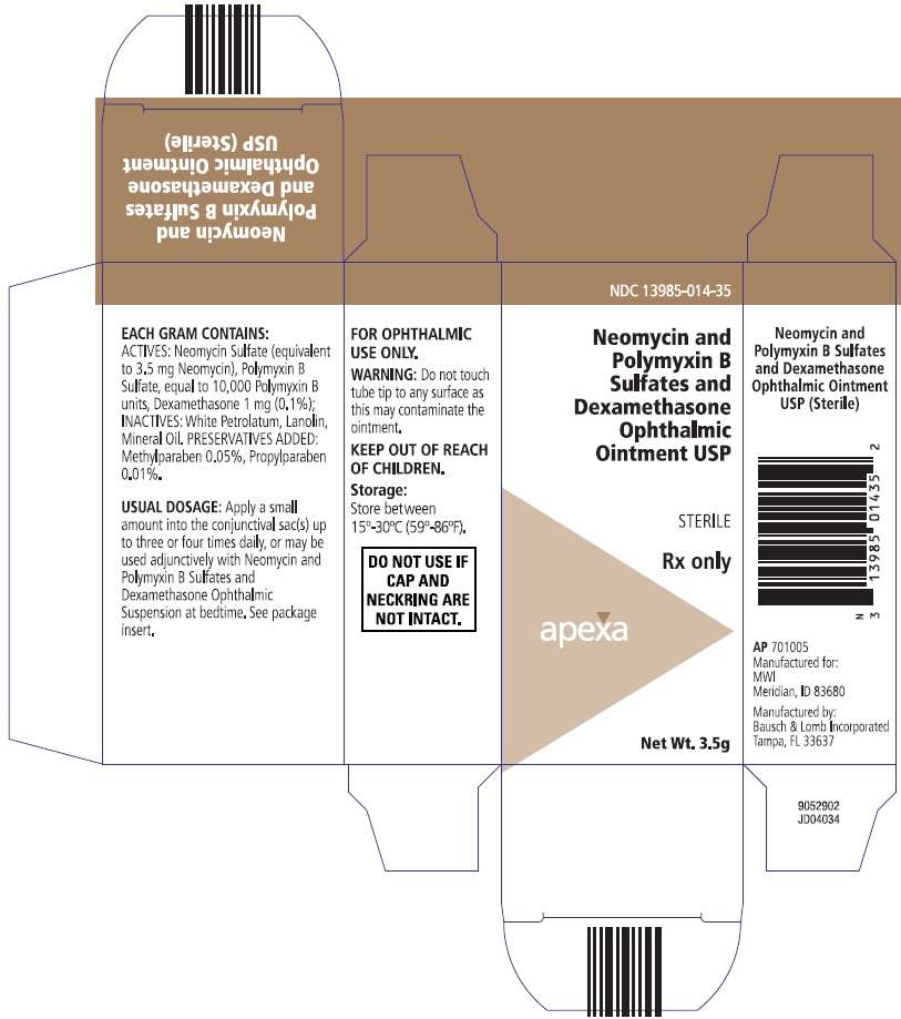 Neomycin and Polymyxin B Sulfates and Dexamethasone