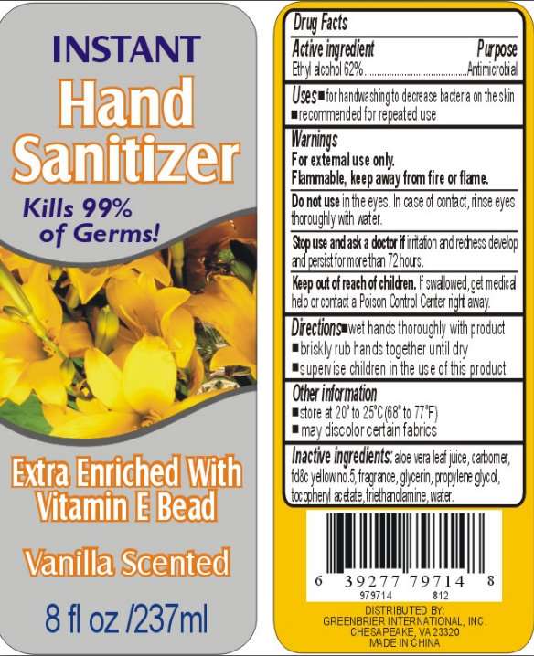 Instant  Hand Sanitizer - Vanilla Scented