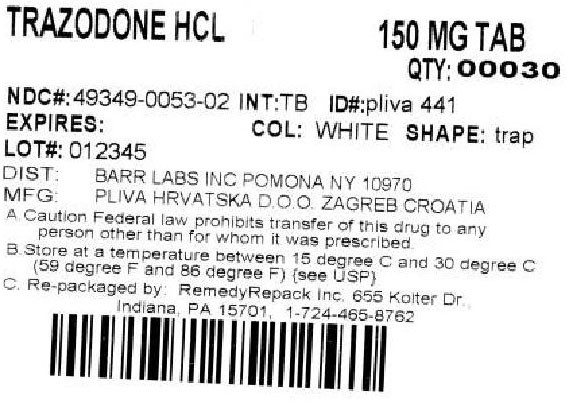 TRAZODONE HYDROCHLORIDE