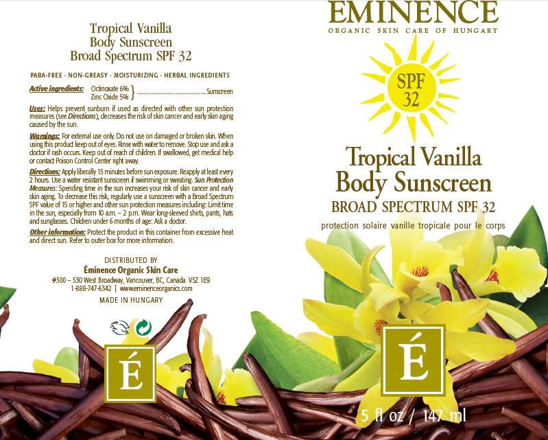 Tropical Vanilla Body Sunscreen Broad Spectrum SPF 32