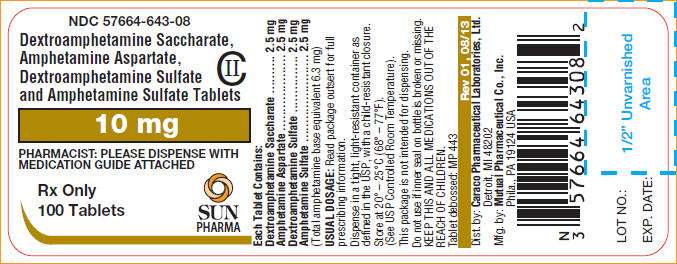 Dextroamphetamine saccharate, amphetamine aspartate, dextroamphetamine sulfate, and amphetamine sulfate