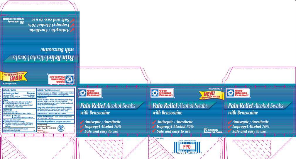Pain Relief Alcohol Swabs