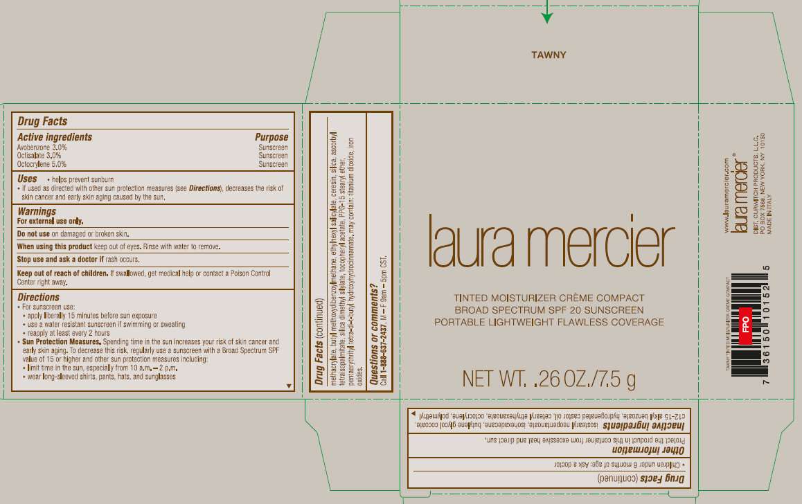 laura mercier Tinted Moisturizer Creme Compact Broad Spectrum SPF 20 Sunscreen TAWNY