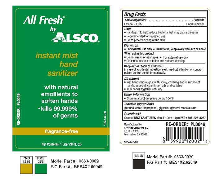 All Fresh by Alsco Instant Mist Hand Sanitizer