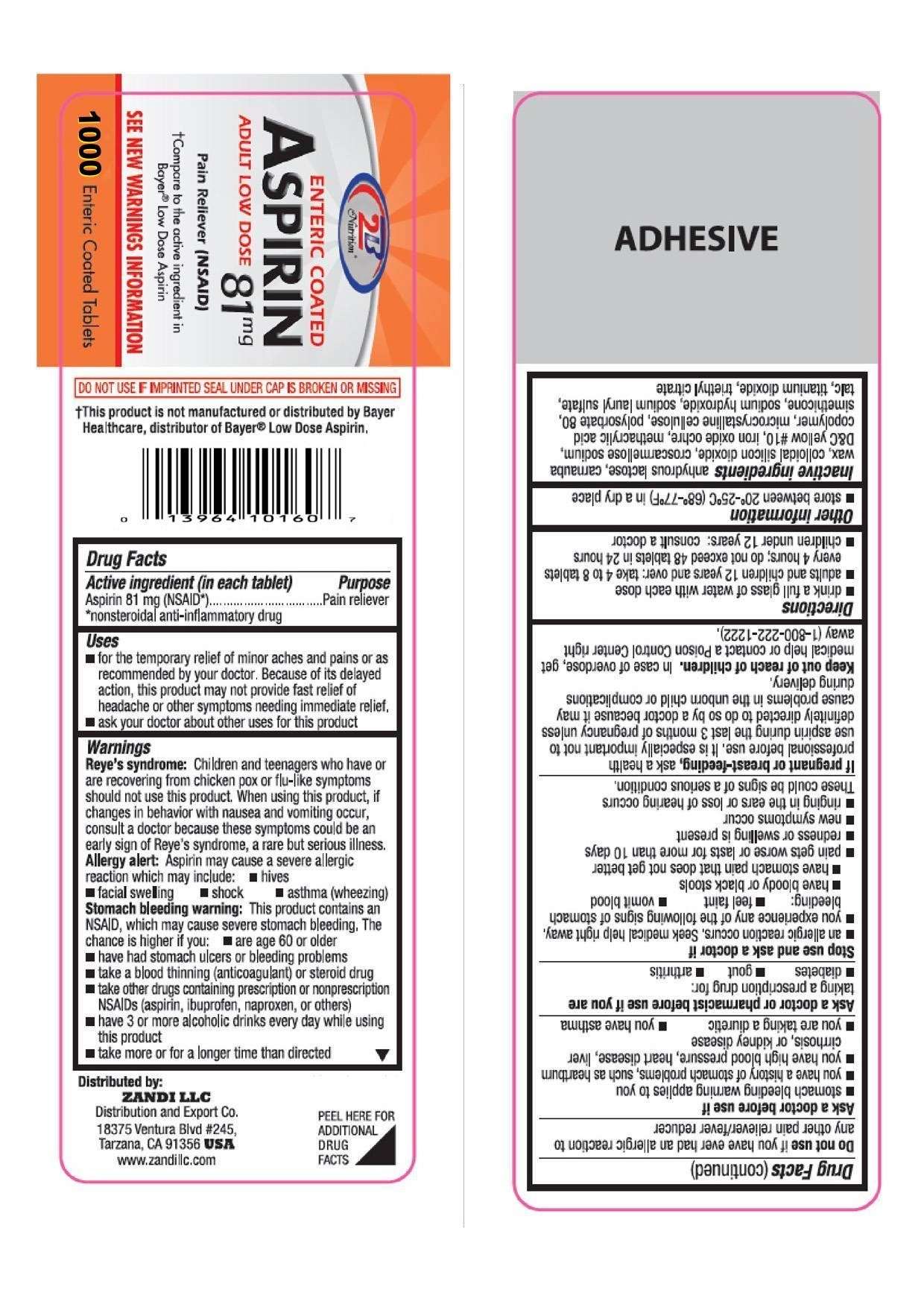 Adult Low Dose Aspirin