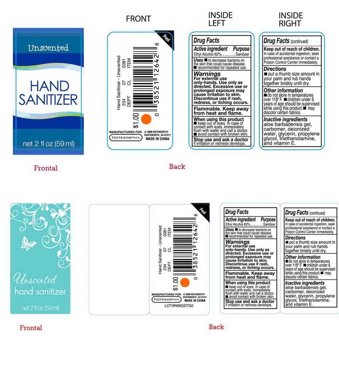 Unscented Hand Sanitizer