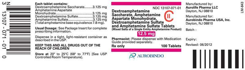 Dextroamphetamine Saccharate, Amphetamine Aspartate Monohydrate, Dextroamphetamine Sulfate and Amphetamine Sulfate