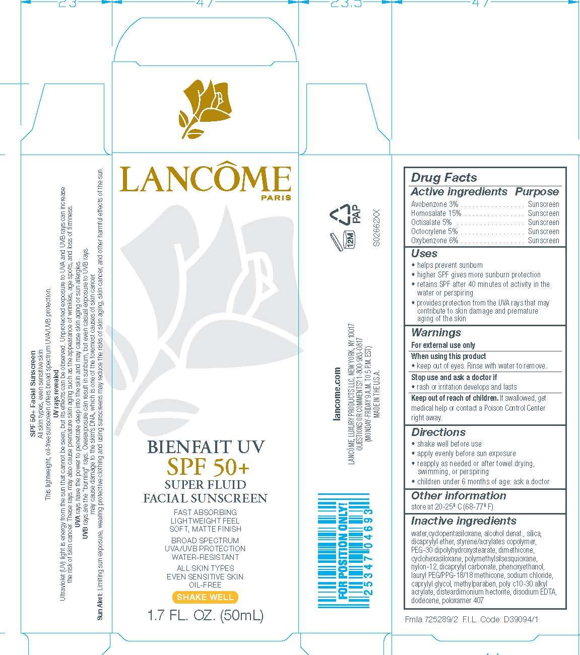 Lancome Bienfait UV SPF 50 Plus