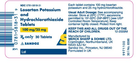 losartan potassium and hydrochlorothiazide