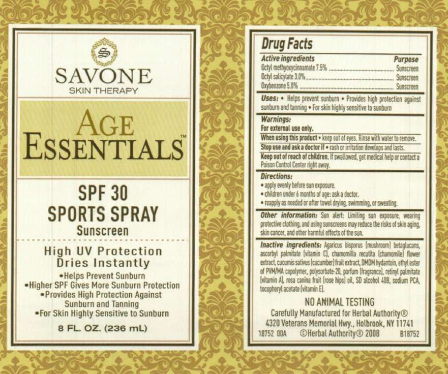 SAVONE Skin Therapy Age Essentials SPF 30 Sports Sunscreen