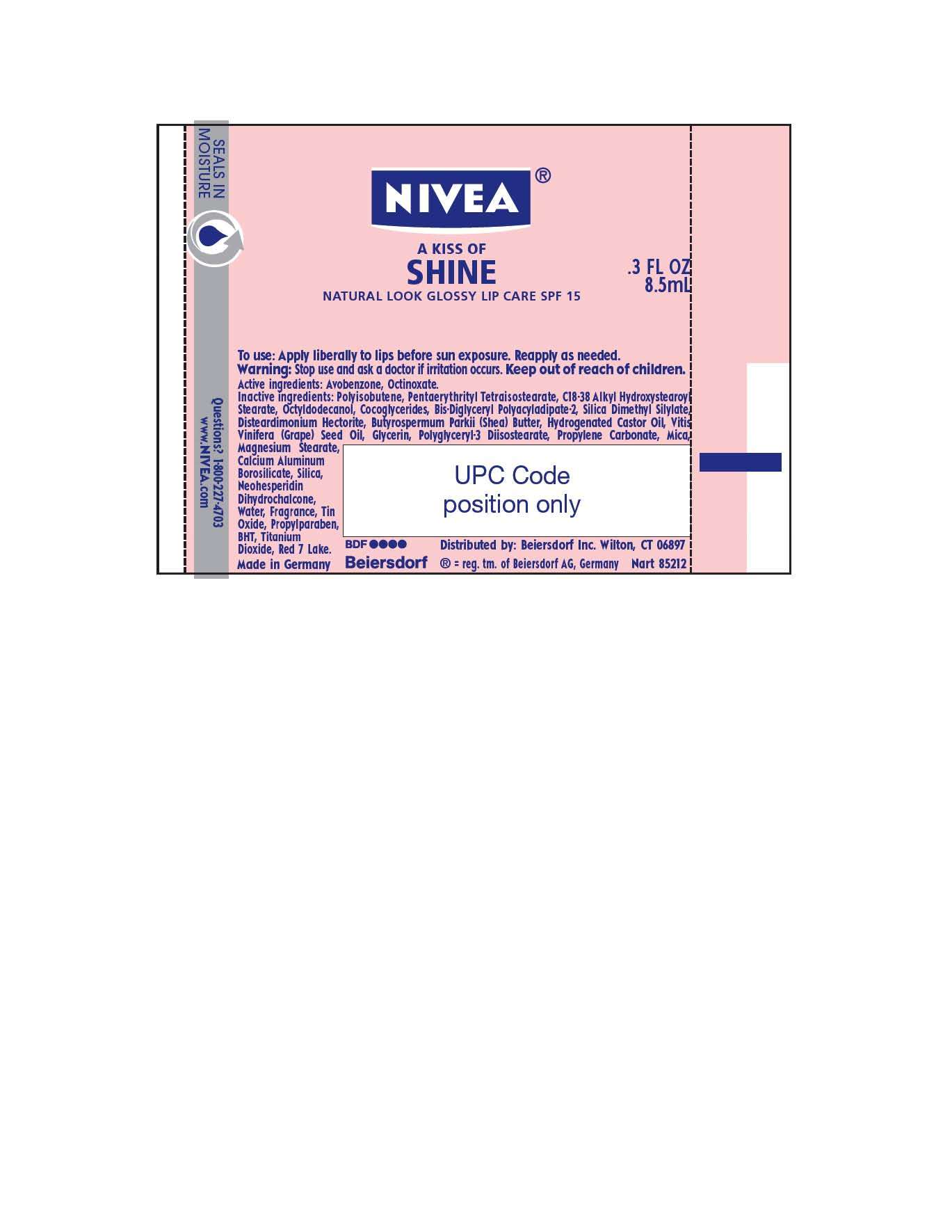 Nivea A Kiss of Shine Natural Look Glossy Lip Care