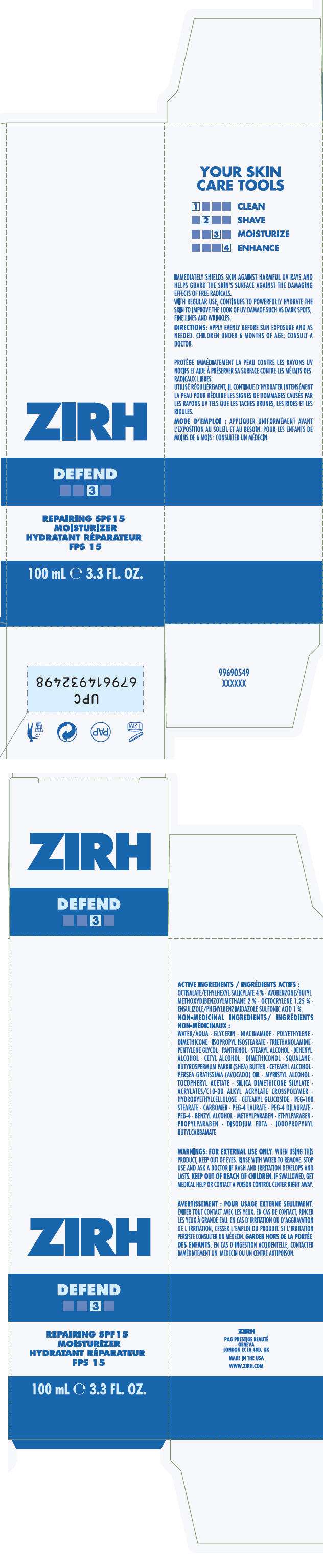 Zirh Defend Repairing SPF15 Moisturizer