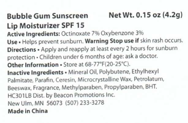 Bubble Gum Sunscreen Lip Moisturizer