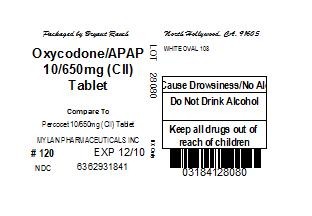 OXYCODONE AND ACETAMINOPHEN