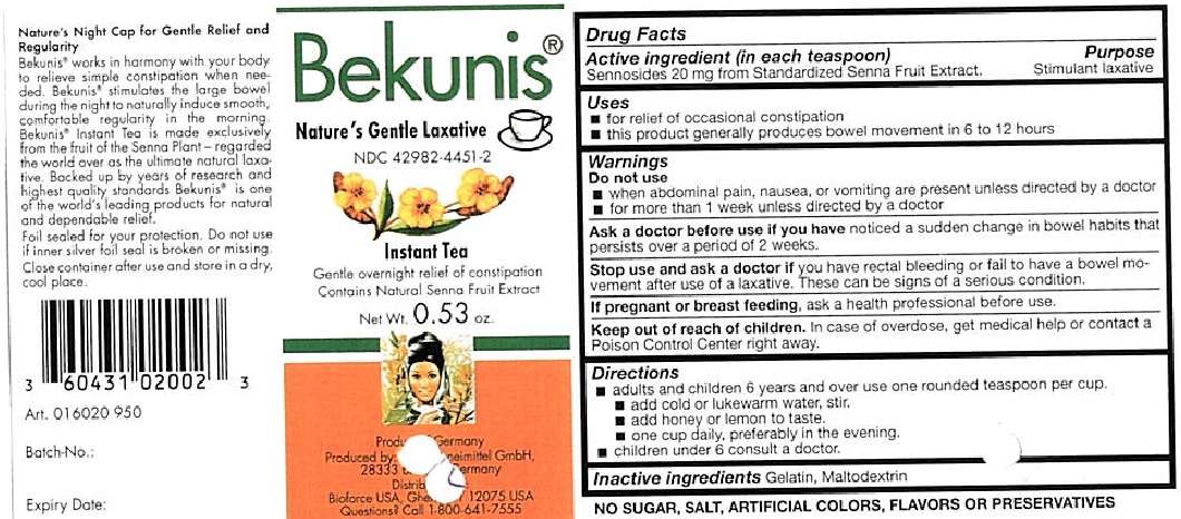 Bekunis Natures Gentle Laxative Instant Tea