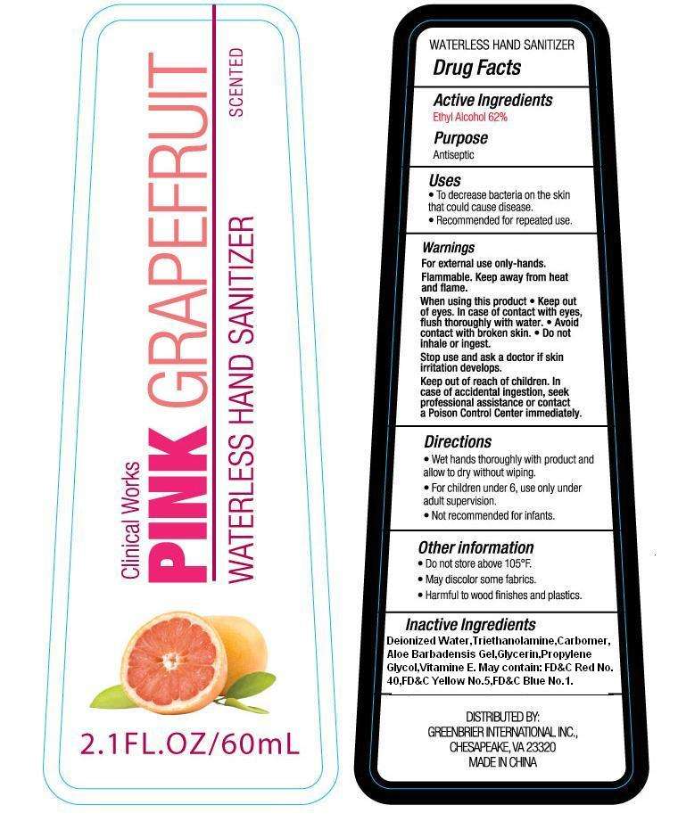 Clinical Works Pink Grapefruit Waterless Hand Sanitizer