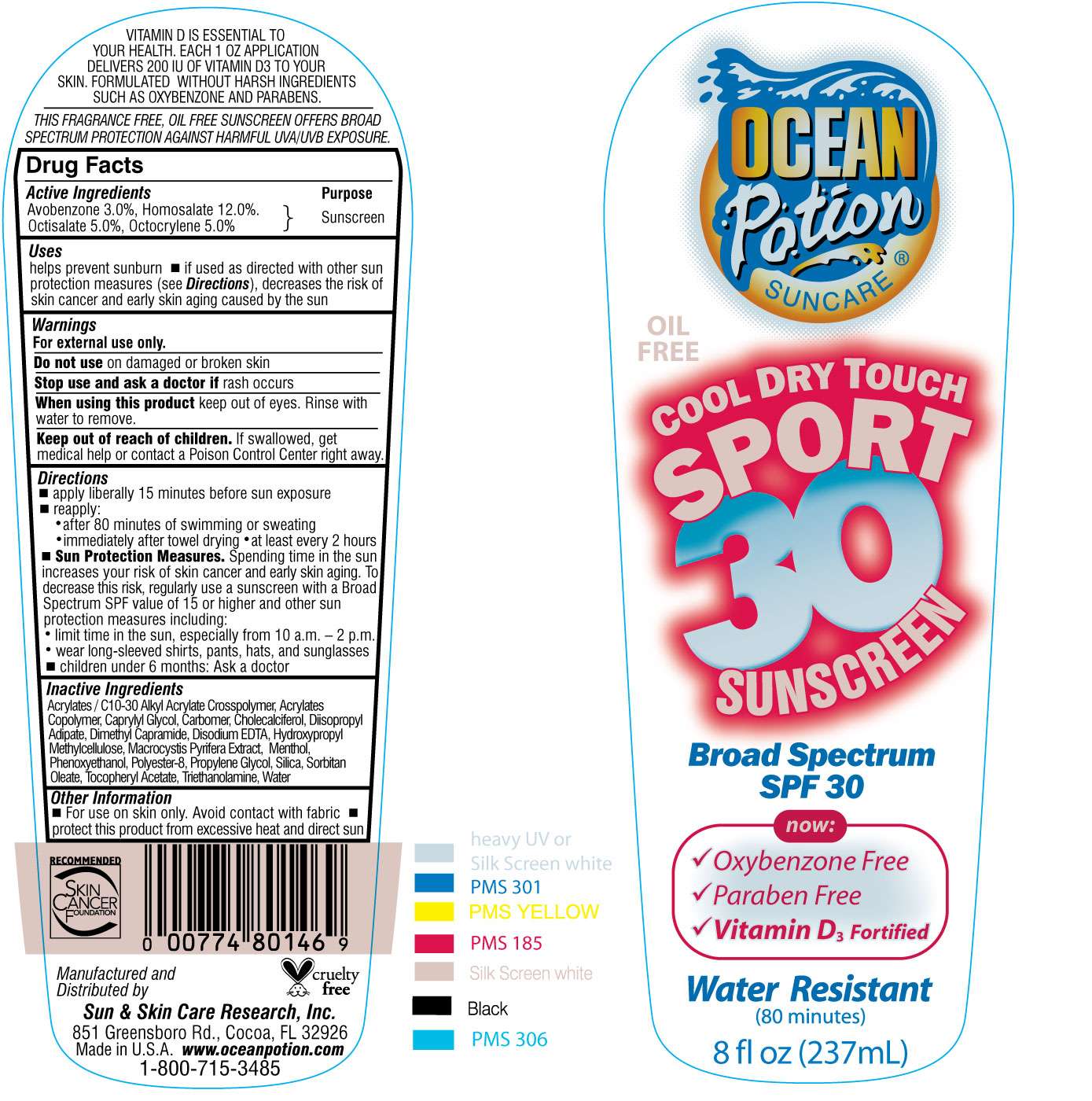 Ocean Potion Cool Dry Touch Sport 30 Sunscreen