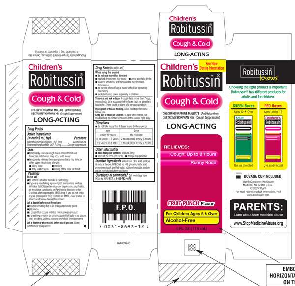 CHILDRENS ROBITUSSIN COUGH AND COLD LONG-ACTING