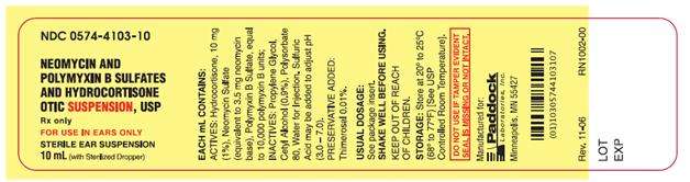 Neomycin and Polymyxin B Sulfates and Hydrocortisone