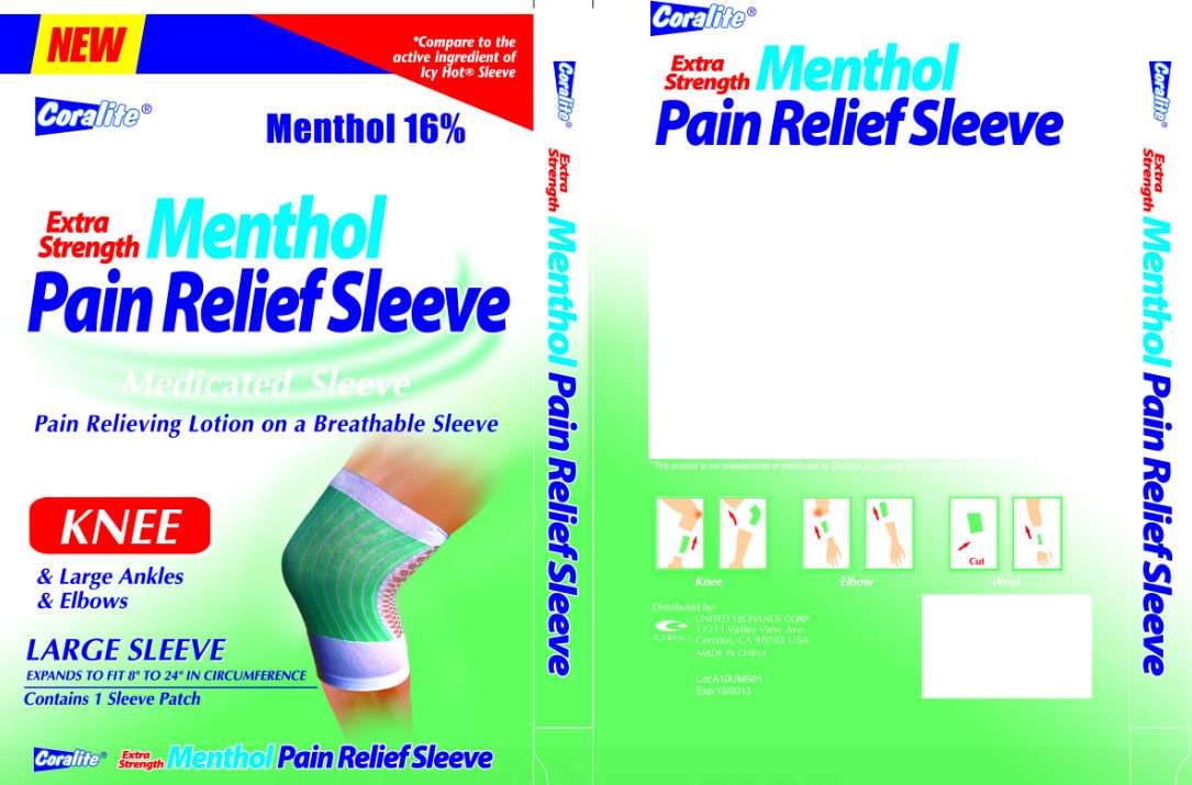 Coralite Extra Strength Menthol Pain Relief Sleeve - KNEE