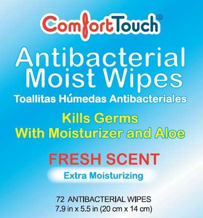 Comfort Touch Antibacterial Moist Wipes