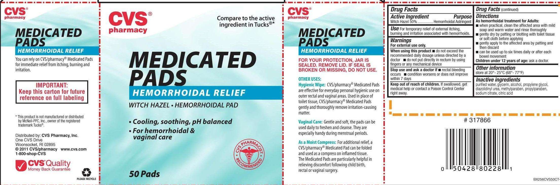 CVS Medicated Pads