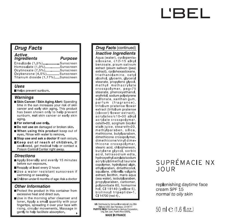 LBEL SUPREMACIE NX JOUR Replenishing Treatment Daytime Face SPF 15 Normal To Oily Skin